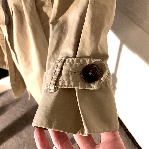 GAP Classic KHAKI TAN Mid Thigh TRENCH COAT 🧥 - Picture 3 of 13
